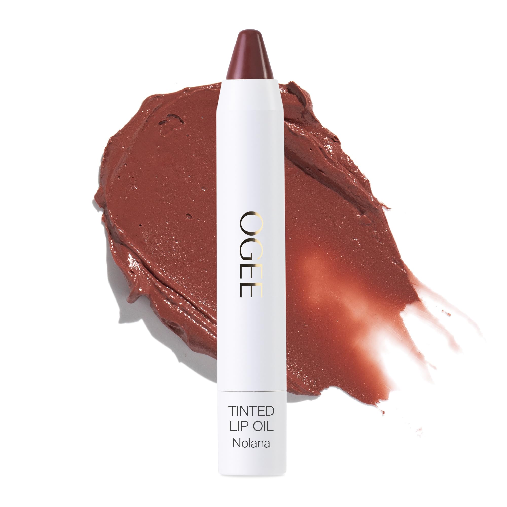 Ogee Tinted Sculpted Lip Oil - Lip Stain Made with 100% Organic Coconut Oil, Jojoba Oil, and Vitamin E - Best as Lip Balm, Lip Color or Lip Treatment - NOLANA